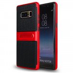 Wholesale Galaxy Note 8 Slim Fit Kickstand Hybrid Case (Red)